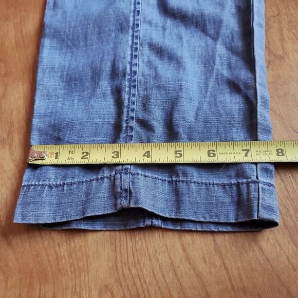 NWT Talbots Tie Waist Ankle Chino Pants Sz 18 Chambray Blue Pockets Slim Leg - Picture 10 of 11